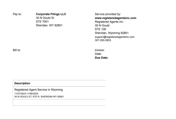 be your registered agent in delaware or wyoming